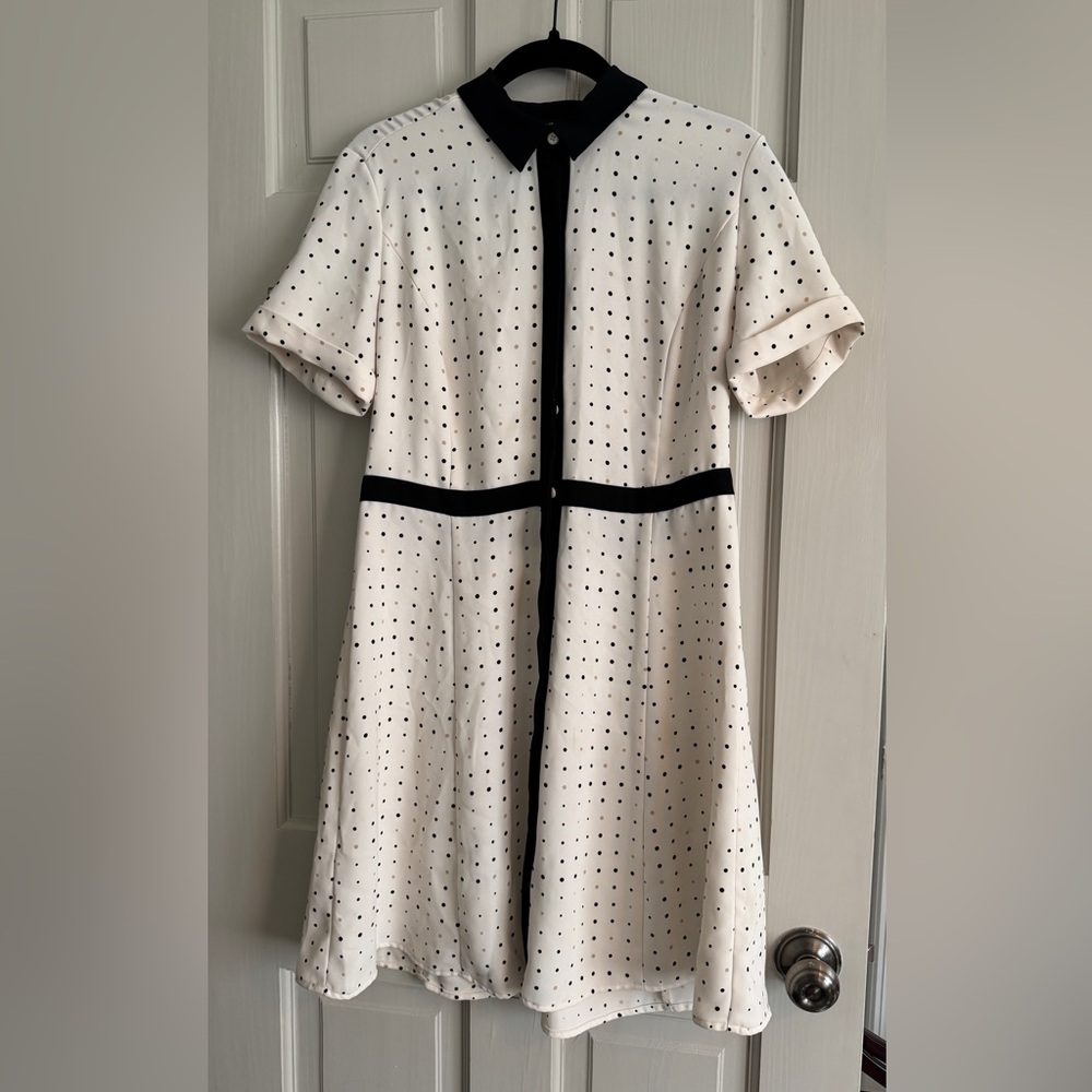 Ann Taylor petite polka dot dress